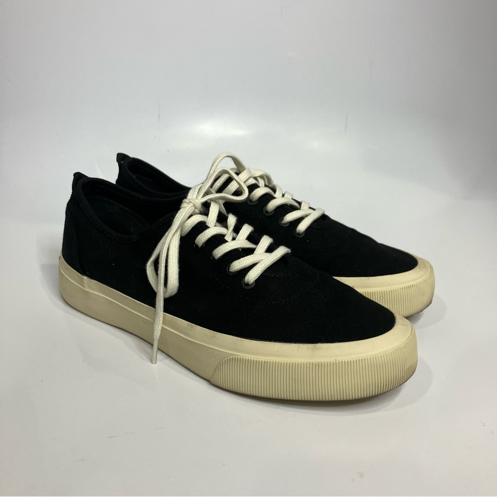 Everlane‎ black canvas sneakers 100% organic cotton unisex womens size 8 mens 6